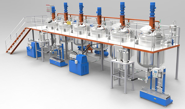 stainless steel reaction and dispersion equipment—custom-engineered for coating—featuring superior corrosion and rust resistance high-grade stainless steel reactor and complete equipment set for coating production line